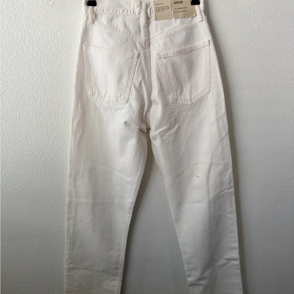 Agolde 90’s Pinch Waist High Rise Straight Jean Marshmallow White Size 23 - Picture 6 of 14